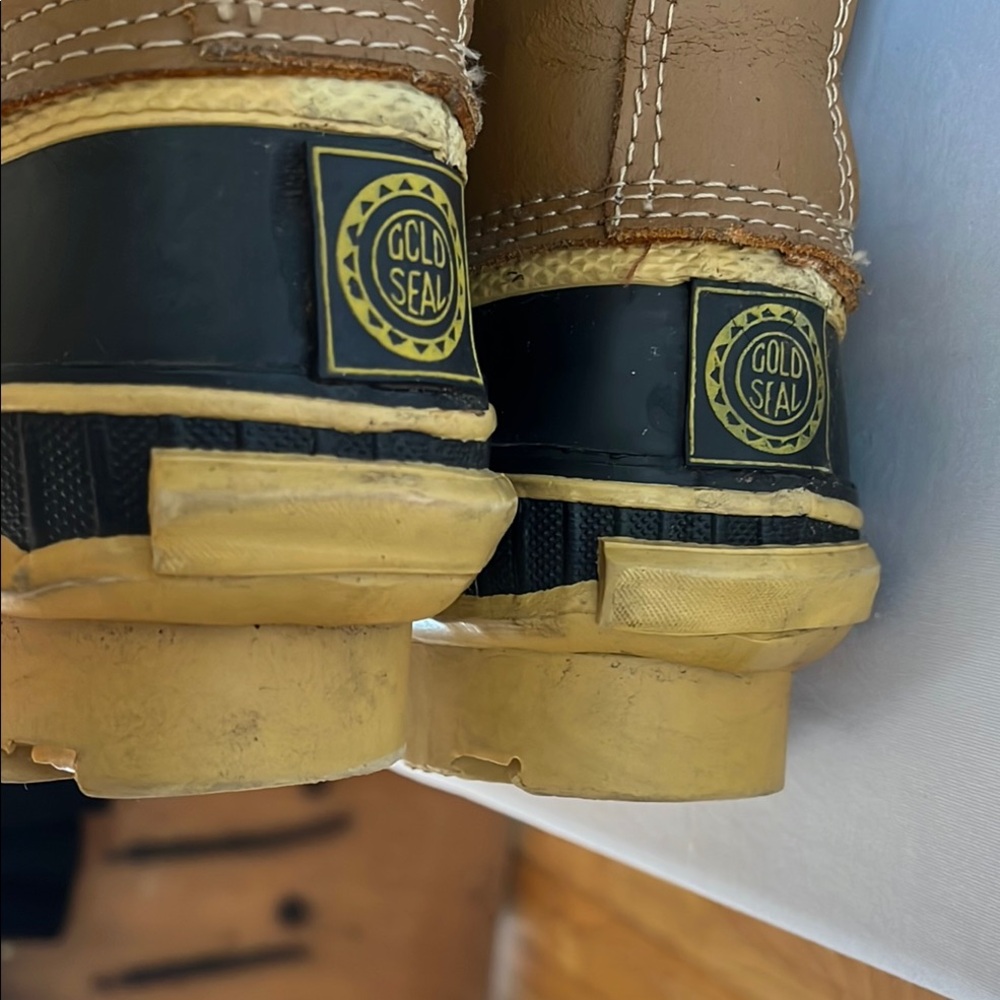 Thermolite Insulated Boots women’s size 8.5-9 Tan and Black Design Mens 7 - Picture 4 of 9